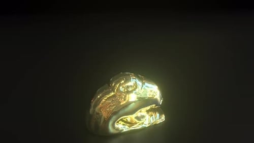 Deflating Golden Dollar Money Symbol