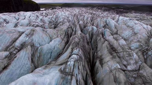 Svinafellsjokull Glacier in Vatnajokull Iceland