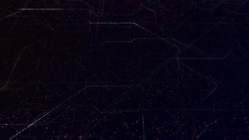Linien bewegen sich im Diagramm auf dunklem Hintergrund