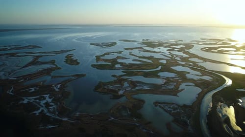 Unusual Islands on a Beautiful Lake