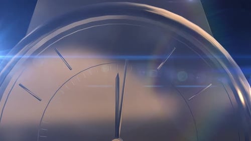 Animation von Golduhren mit optischen Fackeln
