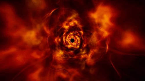 Hintergrundschleife mit Feuerenergieeffekt 4K