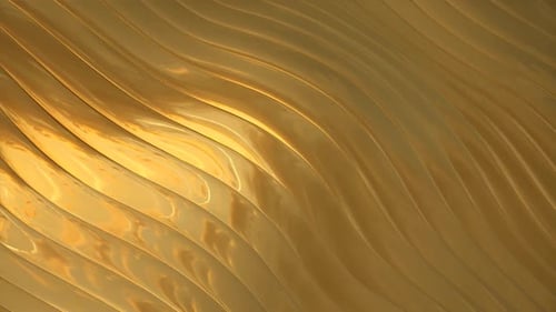 Abstract Golden Wavy Liquid Seamless Motion Background