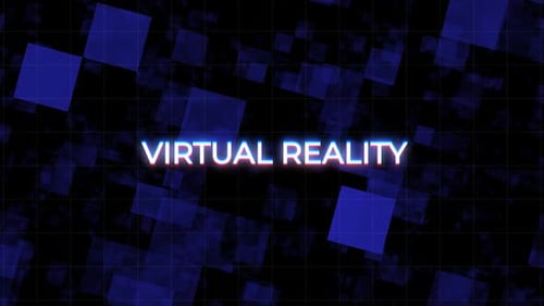 Futuristic Glitch Virtual Reality Text Reveal