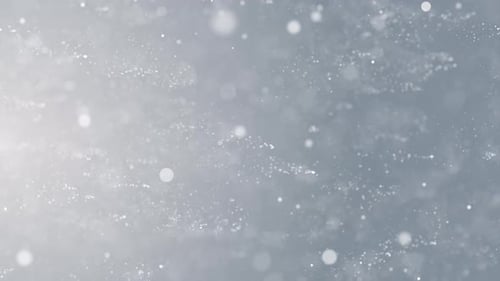 Clean Abstract White Particles Floating in Light Background Loop