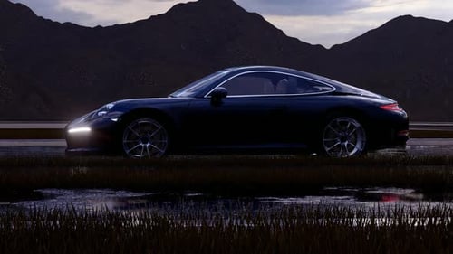 Black Luxury Sports Car