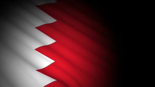 Bahrain National Flag Waving Animation
