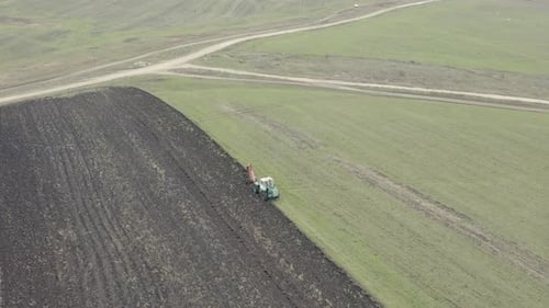plowing field