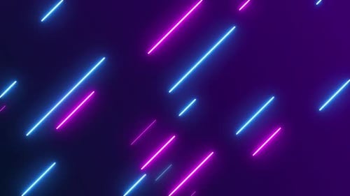 Animated Neon Glowing Lines Abstract Loop Background