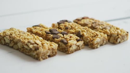 Delicious Granola Bars with Nuts and Chocolate