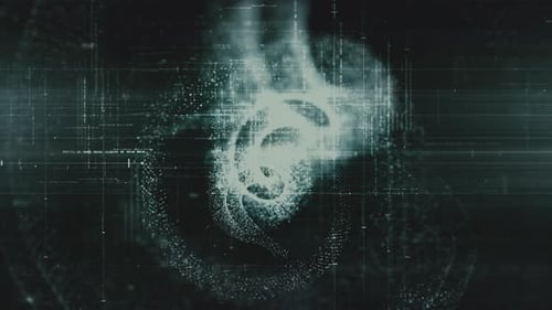 Futuristic Data Matrix Simulation Vertical Background 08