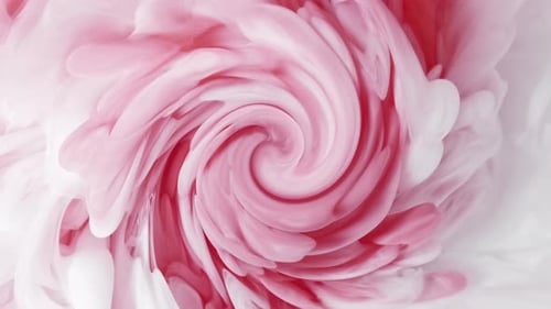 Nuage d'encre rose, eau mélangée sur fond abstrait