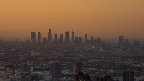 Timelapse of Los Angeles at dawn