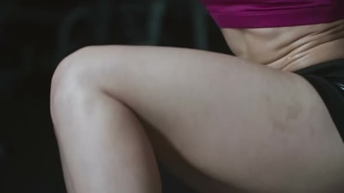 Woman Exercising Indoors