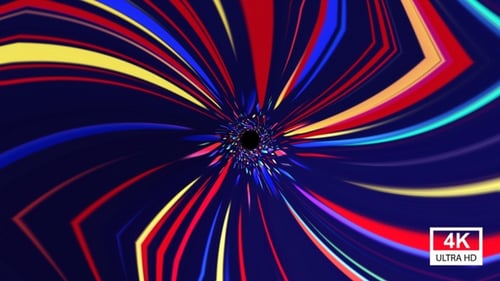 Vibrant Abstract Neon Tunnel Animation