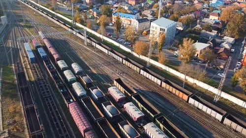 Passenger Train and Freight Train Cars