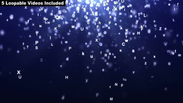 Falling Alphabet Letters Package, Backgrounds Motion Graphics ft ...