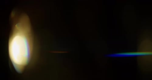 Llamaradas anamórficas orgánicas que se mueven y brillan