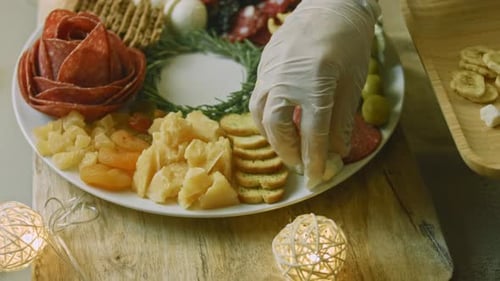 I Add Different Tropic Dried Fruits to Charcuterie Plate