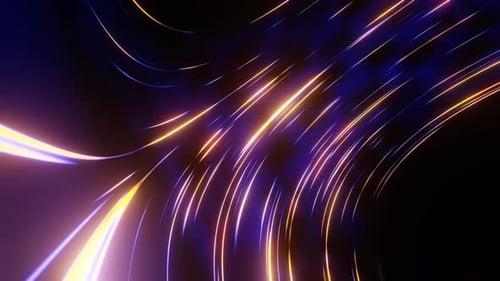 Dynamic Neon Light Trails Loop Background