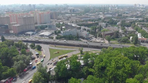 Aerial Road Junction Bridge