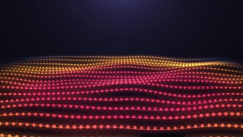 Abstract Waving Particle Lines Digital Background Loop