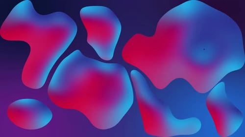 Abstract Fluid Shapes Neon Gradient Background Loop