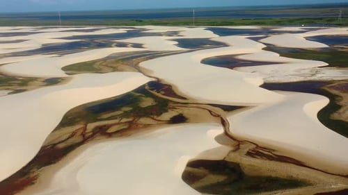Desert landscape of Lencois Maranhenses, Maranhao, Brazil.