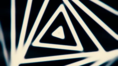 Animated Geometric Triangle Tunnel Hypnotic Background