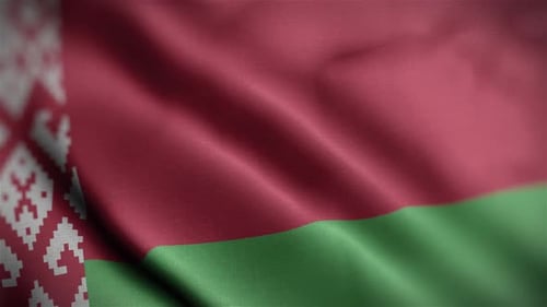 Realistic Waving Flag of Belarus Animated Background