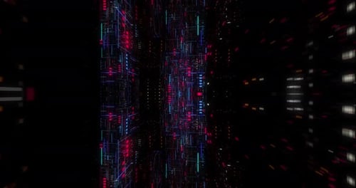 Seamless loop of abstract futuristic technological background