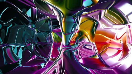 Abstracto colorido 3d brillante cámara interior textura fondo bucle