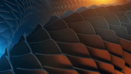 Dynamic Abstract Metallic Scales Background Loop