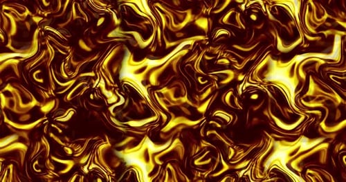 Abstract Golden Liquid Shimmering Flowing Seamless Background