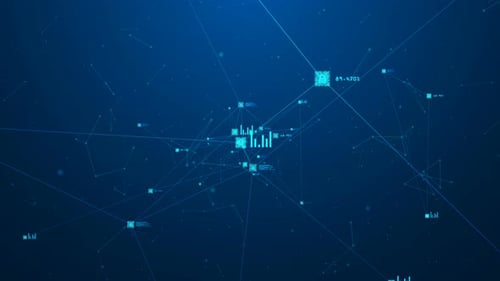 Concept de réseau blockchain.