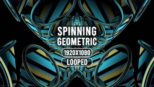 Abstract Geometric Spinning Shapes Background Loop