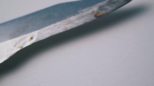 Shiny Kitchen Knife Object Close Up