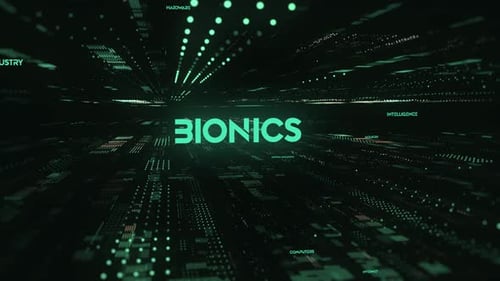 Sci Fi Digital Data Word Bionics