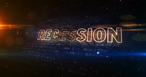 Futuristic Neon Recession Text Title Animation