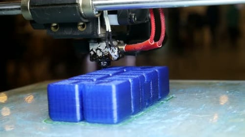 Modern Production 3 D Printer In The Factory Prints