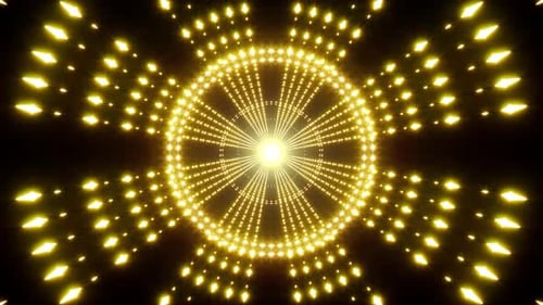Dynamic Glowing Geometric Light Tunnel Background Loop