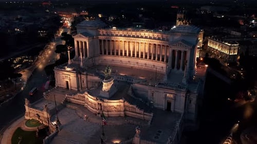 Vista aérea de Vittoriano, famoso marco em Roma, Itália