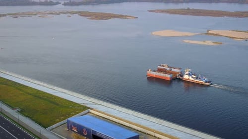 Flying Over a River in Russia