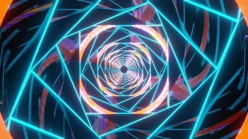 Infinity Loop of Colorful Tunnel