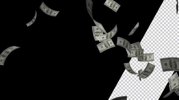 Realistic Falling US Dollar Bills Animation, Backgrounds Motion ...