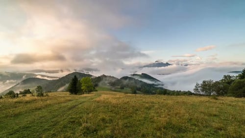 Sunrise in Mountains Landscape