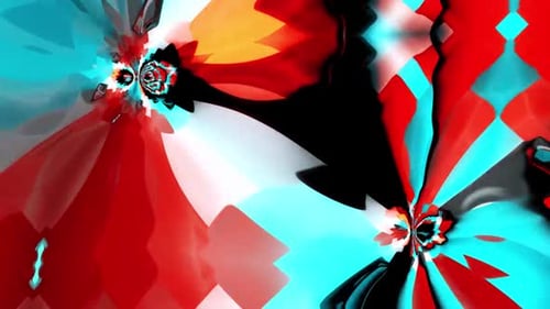 Abstract Glitch Kaleidoscope Tunnel Motion Graphic