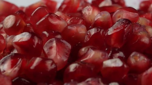 Pomegranate seeds close up
