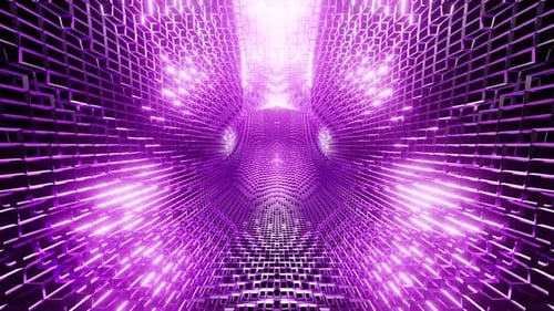 Fondo de túnel vertical Vj Loop de red violeta girado, violeta, 4K