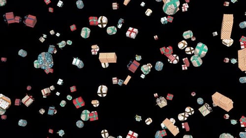 Colorful Falling Gift Boxes Holiday Celebration Animation